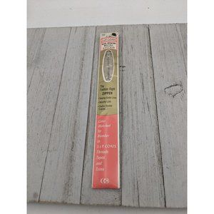 Vintage J&P Coats Neck Opening Metal Zipper 16" Ecru 16 Off-White Tan